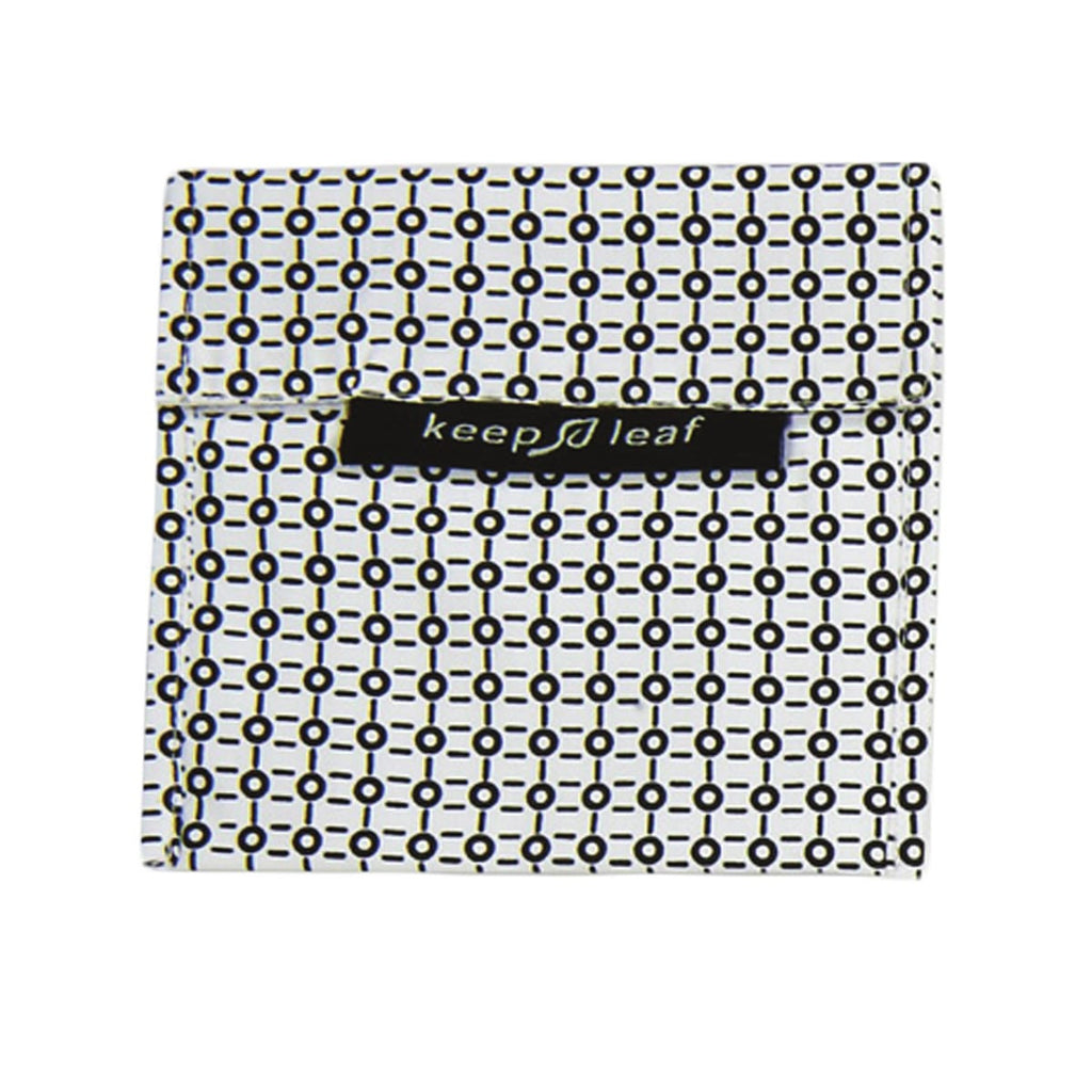 Keep Leaf large reusable baggie in black and white print